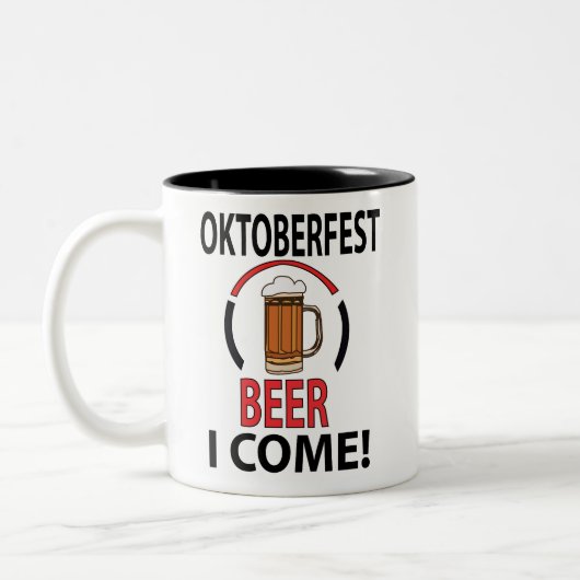 Oktoberfest Bierfestival Grappig Oktoberfest Tweekleurige Koffiemok (Links)