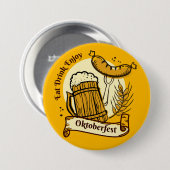Oktoberfest Bierfestival Knop Ronde Button 7,6 Cm (Voorkant /achterkant)