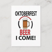 Oktoberfest Bierfestival Oktoberfest Visitekaartje (Voorkant)