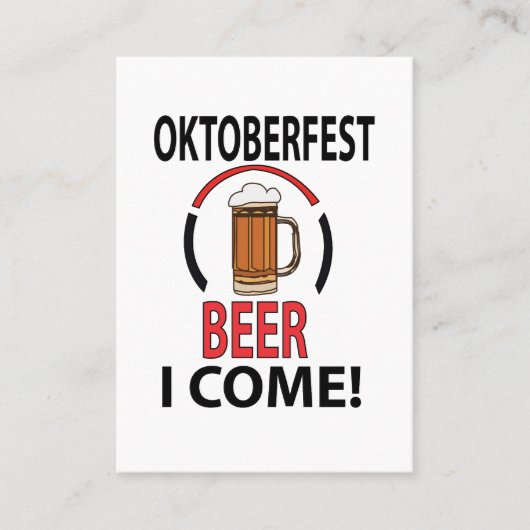 Oktoberfest Bierfestival Oktoberfest Visitekaartje (Voorkant)