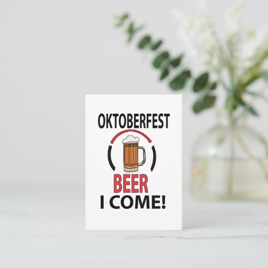 Oktoberfest Bierfestival Oktoberfest Visitekaartje (Staand voorkant)