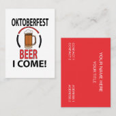 Oktoberfest Bierfestival Oktoberfest Visitekaartje (Voorkant / Achterkant)