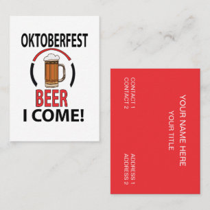 Oktoberfest Bierfestival Oktoberfest Visitekaartje