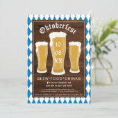 Oktoberfest bierfestival typografie Beieren Kaart (Staand voorkant)
