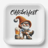 Oktoberfest bierkabouter papieren bordje (Voorkant)