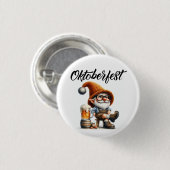 Oktoberfest bierkabouter ronde button 3,2 cm (Voorkant /achterkant)
