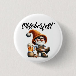 Oktoberfest bierkabouter ronde button 3,2 cm