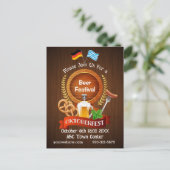 Oktoberfest-biervat Briefkaart (Staand voorkant)