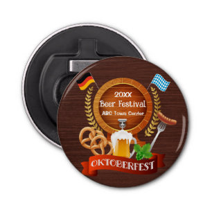 Oktoberfest-biervat Button Flesopener