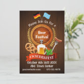 Oktoberfest-biervat Kaart (Staand voorkant)