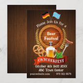 Oktoberfest-biervat Kaart (Voorkant / Achterkant)