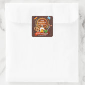 Oktoberfest-biervat Vierkante Sticker (Tas)
