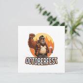Oktoberfest Bigfoot Kaart (Staand voorkant)