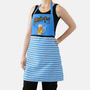 Oktoberfest Blue en White Beer Schort