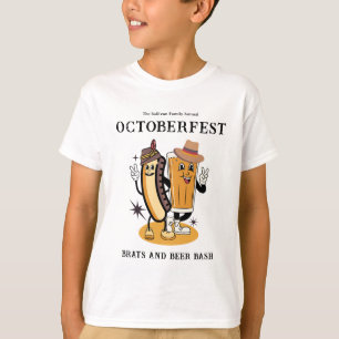 Oktoberfest Brats Beer Herfst Party Retro Kind T-shirt