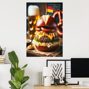 Oktoberfest Burger Feest 24x36 Poster