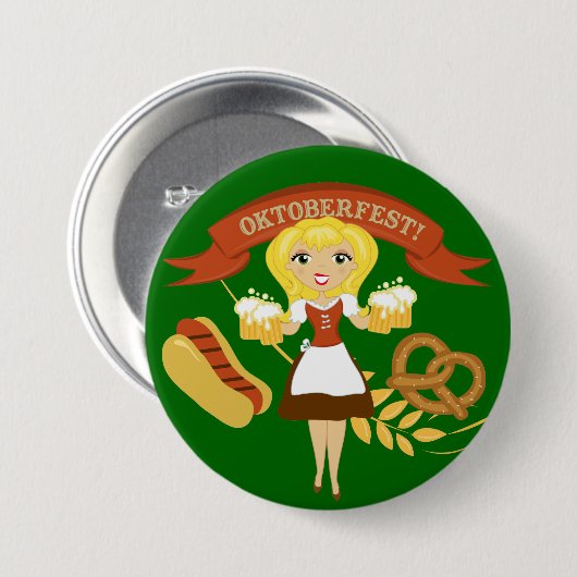 Oktoberfest-Button - SRF Ronde Button 7,6 Cm (Voorkant /achterkant)