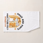 Oktoberfest Cat Party Paws en Pints Bad Handdoek (Handdoek)