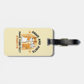 Oktoberfest Cat Party Paws en Pints Bagagelabel (Achterkant horizontaal)