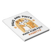Oktoberfest Cat Party Paws en Pints Notitieblok (Schuin)
