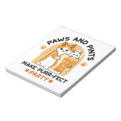 Oktoberfest Cat Party Paws en Pints Notitieblok (Linkerzijde)