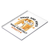 Oktoberfest Cat Party Paws en Pints Notitieboek (Linkerzijde)