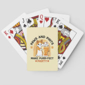 Oktoberfest Cat Party Paws en Pints Pokerkaarten (Achterkant)