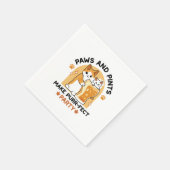 Oktoberfest Cat Party Paws en Pints Servet (Hoek)