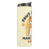 Oktoberfest Cat Party Paws en Pints Thermosbeker (Gedraaid links)