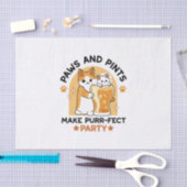 Oktoberfest Cat Party Paws en Pints Tissuepapier (Craft)