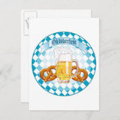 Oktoberfest Celebration Round Design Briefkaart (Voorkant / Achterkant)
