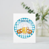 Oktoberfest Celebration Round Design Briefkaart (Staand voorkant)