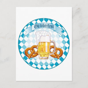 Oktoberfest Celebration Round Design Briefkaart
