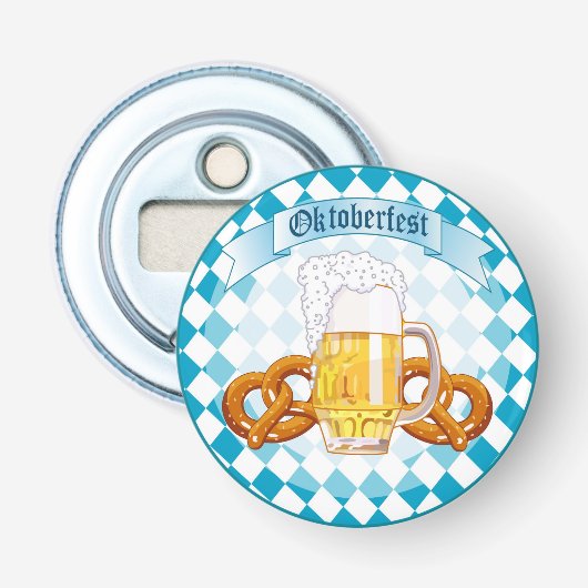 Oktoberfest Celebration Round Design Button Flesopener (Voorkant)