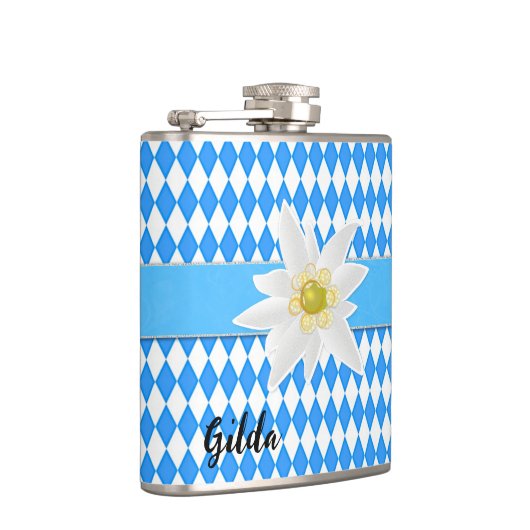 Oktoberfest check met Edelweiss Heupfles (Rechts)