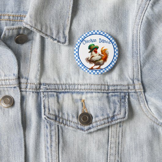Oktoberfest Chicken Dance Ronde Button 5,7 Cm (In situ)
