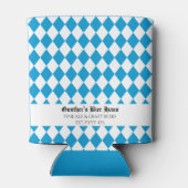 Oktoberfest Custom Medieval Text Bayern Blue White Blikjeskoeler (Achterkant)