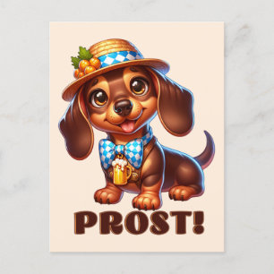 Oktoberfest Dachshund Prost! Briefkaart