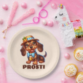 Oktoberfest Dachshund Prost! Papieren Bordje (Feest)