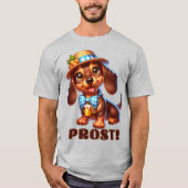 Oktoberfest Dachshund Prost! T-shirt (Voorkant)