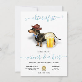 Oktoberfest Dachshund Sausis & Bierfeest Kaart