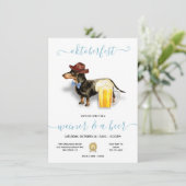 Oktoberfest Dachshund Weiner & Beer Party Kaart (Staand voorkant)