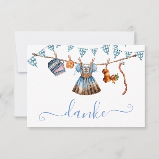 Oktoberfest Danke bedankje Kaart (Voorkant)