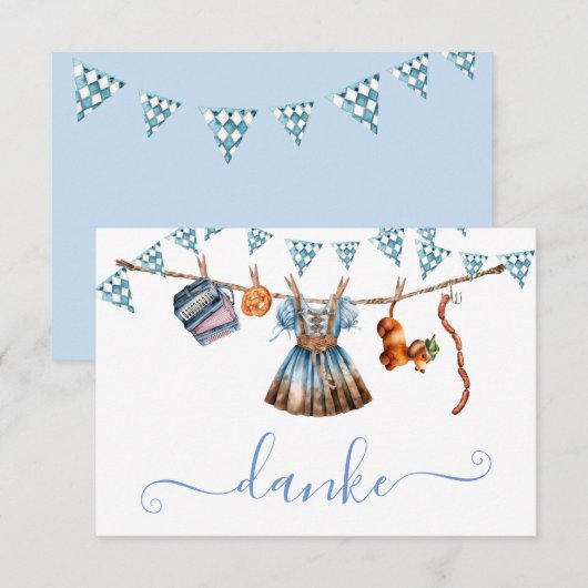 Oktoberfest Danke bedankje Kaart (Voorkant / Achterkant)
