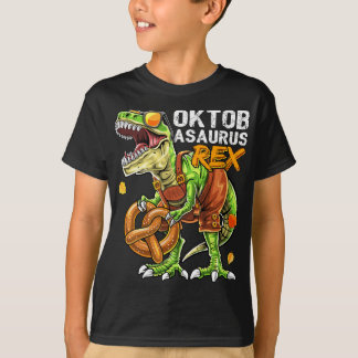 Oktoberfest Dinosaur Lederhosen Beieren Costume G T-shirt