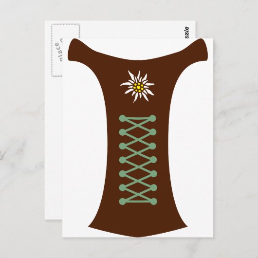 Oktoberfest Dirndl Briefkaart (Voorkant / Achterkant)