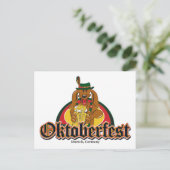 Oktoberfest Doxie Beer Briefkaart (Staand voorkant)