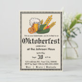 Oktoberfest Duitse Bierfeest Uitnodiging (Staand voorkant)