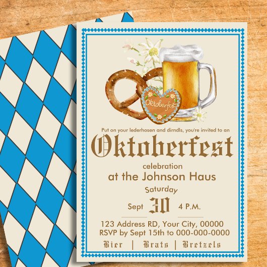 Oktoberfest Duitse Bierfeest Uitnodiging