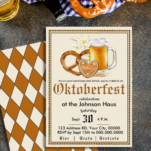 Oktoberfest Duitse Bierfeest Uitnodiging